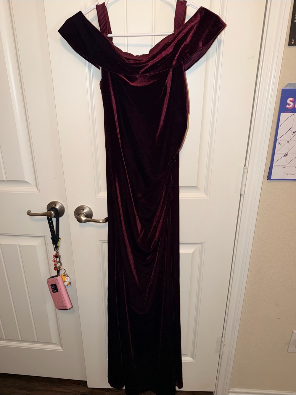 DB studio Velvet Maxi Dress Burgundy Size 8